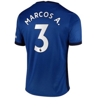 Maglia Chelsea NO.3 Marcos A. Prima 2020/2021 Blu Maglia Chelsea NO.3 Marcos A. Prima 2020/2021 Blu