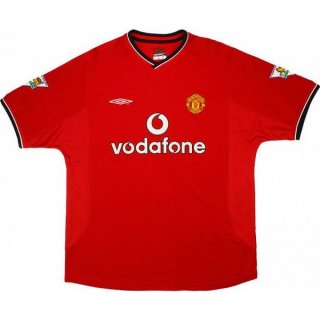 Thailandia Maglia Manchester United Prima Retro 2000 2002 Rosso