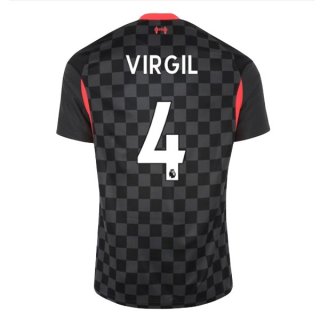 Maglia Liverpool NO.4 Virgil Terza 2020/2021 Nero