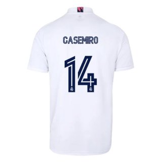 Maglia Real Madrid Prima NO.14 Casemiro 2020/2021 Bianco Maglia Real Madrid Prima NO.14 Casemiro 2020/2021 Bianco