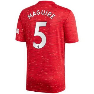 Maglia Manchester United NO.5 Maguire Prima 2020/2021 Rosso Maglia Manchester United NO.5 Maguire Prima 2020/2021 Rosso