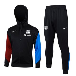 Felpa Cappuccio Barcellona 2024/2025 Nero Blu 3 Felpa Cappuccio Barcellona 2024/2025 Nero Blu 3