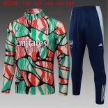 Bambino Felpa Allenamento Arsenal 2025/2026 Verde Rosso