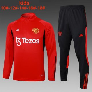 Bambino Felpa Manchester United 2024 Rosso 2 Bambino Felpa Manchester United 2024 Rosso 2