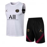 Maglia Paris Saint Germain Senza Maniche Set Completo 2022 Nero Bianco