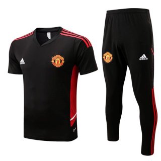 Maglia Manchester United Set Completo 2022-2023 Nero