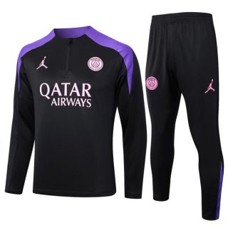 Felpa Allenamento PSG 2024/2025 Nero Porpora 3 Felpa Allenamento PSG 2024/2025 Nero Porpora 3