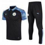 Polo Manchester City Set Completo 2020/2021 Blu Nero