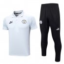 Polo Manchester City Set Completo 2023/2024 Bianco Nero