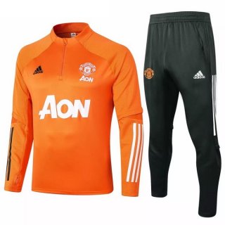 Giacca Manchester United 2020/2021 Arancione Nero Giacca Manchester United 2020/2021 Arancione Nero
