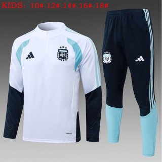 Bambino Felpa Allenamento Argentina 2026/2027 Bianco
