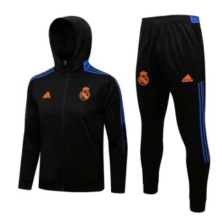 Felpa Cappuccio Real Madrid 2022 Nero Blu Felpa Cappuccio Real Madrid 2022 Nero Blu