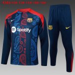 Bambino Felpa Allenamento Barcellona 2024/2025 Blu Rosso