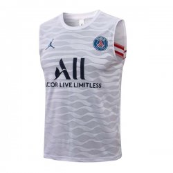 Maglia Paris Saint Germain Senza Maniche 2022 Bianco Nero