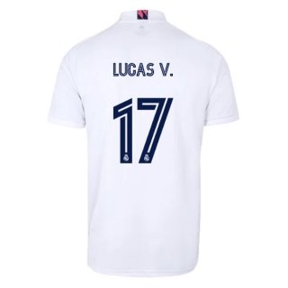 Maglia Real Madrid Prima NO.17 Lucas V. 2020/2021 Bianco