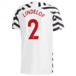 Maglia Manchester United NO.2 Lindelof Terza 2020/2021 Bianco