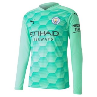 Thailandia Maglia Manchester City Seconda ML Portiere 2020/2021 Verde