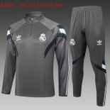 Bambino Felpa Allenamento Real Madrid 2025/2026 Grigio