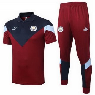 Polo Manchester City Set Completo 2020/2021 Borgogna Polo Manchester City Set Completo 2020/2021 Borgogna