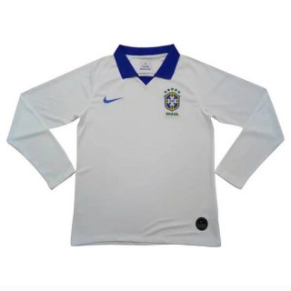 Thailandia Maglia Brasile Seconda ML 2019 Bianco Thailandia Maglia Brasile Seconda ML 2019 Bianco