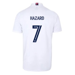 Maglia Real Madrid Prima NO.7 Hazard 2020/2021 Bianco Maglia Real Madrid Prima NO.7 Hazard 2020/2021 Bianco