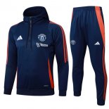 Felpa Cappuccio Manchester United 2025/2026 Blu