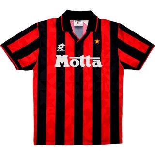 Thailandia Maglia AC Milan Prima Retro 1993 1994 Nero Rosso Thailandia Maglia AC Milan Prima Retro 1993 1994 Nero Rosso