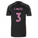 Maglia Real Madrid Terza NO.3 E. Militão 2020/2021 Nero