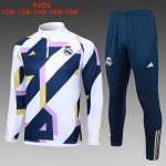Bambino Felpa Real Madrid 2024 Bianco Blu 2 Bambino Felpa Real Madrid 2024 Bianco Blu 2