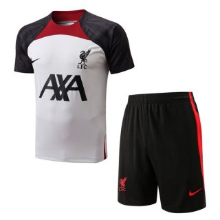 Maglia Formazione Liverpool Set Completo 2022-2023 Bianco Grigio