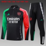 Bambino Felpa Allenamento Arsenal 2024/2025 Nero Rosso