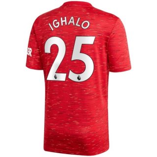 Maglia Manchester United NO.25 Ighalo Prima 2020/2021 Rosso Maglia Manchester United NO.25 Ighalo Prima 2020/2021 Rosso