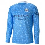 Thailandia Maglia Manchester City Prima ML 2020/2021 Blu