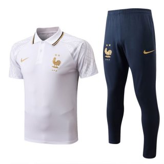 Polo Francia Set Completo 2022-2023 Bianco