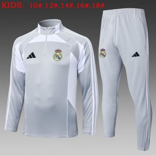 Bambino Felpa Allenamento Real Madrid 2026/2027 Grigio