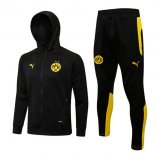 Felpa Cappuccio Set Completo Borussia Dortmund 2022/2023 Nero Giallo