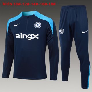 Bambino Felpa Allenamento Chelsea 2024/2025 Blu 3 Bambino Felpa Allenamento Chelsea 2024/2025 Blu 3
