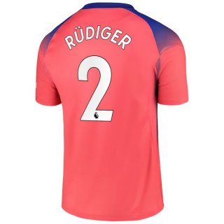 Maglia Chelsea NO.2 Rudiger Terza 2020/2021 Arancione Maglia Chelsea NO.2 Rudiger Terza 2020/2021 Arancione