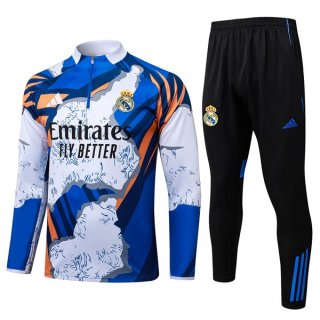 Felpa Allenamento Real Madrid 2025/2026 Blu Bianco