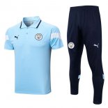 Polo Manchester City Set Completo 2023/2024 Blu