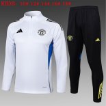Bambino Felpa Allenamento Manchester United 2025/2026 Bianco 5