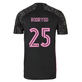 Maglia Real Madrid Terza NO.25 Rodrygo 2020/2021 Nero Maglia Real Madrid Terza NO.25 Rodrygo 2020/2021 Nero