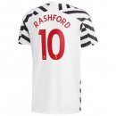 Maglia Manchester United NO.10 Rashford Terza 2020/2021 Bianco