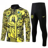 Felpa Allenamento Brasile 2024/2025 Giallo Nero