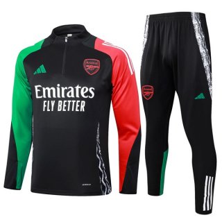 Felpa Allenamento Arsenal 2024/2025 Nero Rosso Felpa Allenamento Arsenal 2024/2025 Nero Rosso