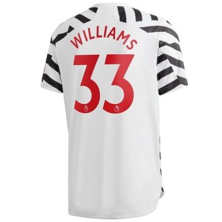 Maglia Manchester United NO.33 Williams Terza 2020/2021 Bianco Maglia Manchester United NO.33 Williams Terza 2020/2021 Bianco
