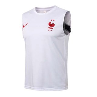 Maglia Francia Senza Maniche 2022 Bianco Maglia Francia Senza Maniche 2022 Bianco