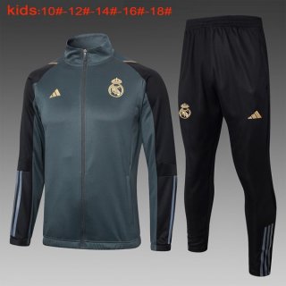 Bambino Giacca Real Madrid 2024/2025 Grigio Bambino Giacca Real Madrid 2024/2025 Grigio