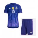 3 Stelle Maglia Argentina Seconda Bambino MESSI 2022/2023