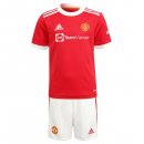 Maglia Manchester United Prima Bambino 2021/2022 Rosso